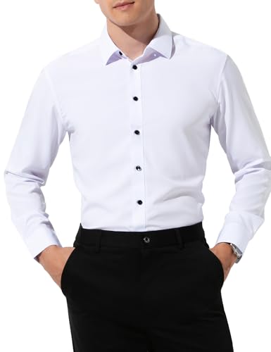 Casey Kevin Business Hemd Herren Slim Fit Langarm Freizeithemd Bügelfrei Businesshemden Anzug Hemd Herrenhemden von Casey Kevin