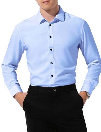 Casey Kevin Business Hemd Herren Slim Fit Langarm Freizeithemd Bügelfrei Businesshemden Anzug Hemd Herrenhemden von Casey Kevin