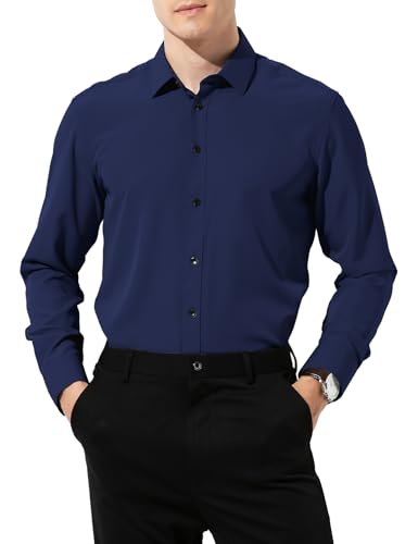 Casey Kevin Business Hemd Herren Slim Fit Langarm Freizeithemd Bügelfrei Businesshemden Anzug Hemd Herrenhemden von Casey Kevin