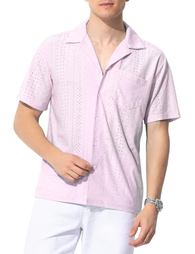Casey Kevin Hemd Herren Kurzarm Sommerhemd Atmungsaktives Mesh-Strickgewebe Hemd Button Down Freizeithemden Sommer Casual Kurzarmhemd mit Brusttasche Casey Kevin Hemd Herren Kurzarm Sommerhemd Atmungsaktives Mesh-Strickgewebe Hemd Button Down Freizeithemden Sommer Casual Kurzarmhemd mit Brusttasche von Casey Kevin