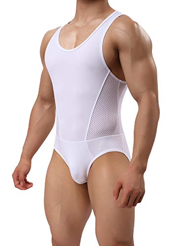 Casey Kevin Herren Body Bodysuit Unterwäsche Stringbody Unterhemd Body Kompression Singlet Sportwear Herren Overall von Casey Kevin