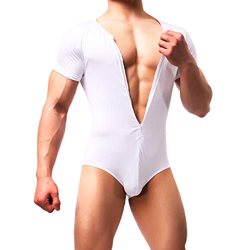 Casey Kevin Herren Body Bodysuit Unterwäsche Stringbody Unterhemd Body Kompression Singlet Sportwear Herren Overall von Casey Kevin