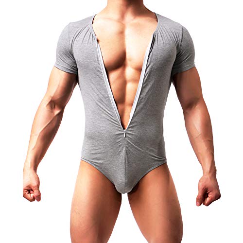Casey Kevin Herren Body Bodysuit Unterwäsche Stringbody Unterhemd Body Kompression Singlet Sportwear Herren Overall von Casey Kevin