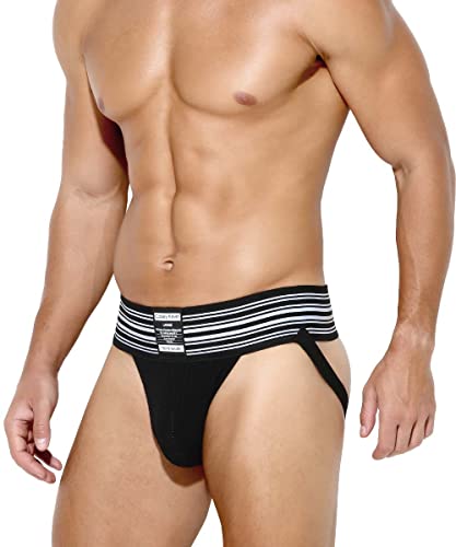 Casey Kevin Herren Jockstrap Tanga String Sportunterwäsche Unterhose Atmungsaktiv Thong Men's Underwear von Casey Kevin