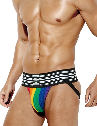 Casey Kevin Herren Jockstrap Tanga String Sportunterwäsche Unterhose Atmungsaktiv Thong Men's Underwear von Casey Kevin