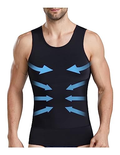 Casey Kevin Herren Kompressionsshirts Athletic Shapewear ärmellos Baselayer Unterhemd Funktionsshirts Herren Tank Tops für Männer Oberteil von Casey Kevin