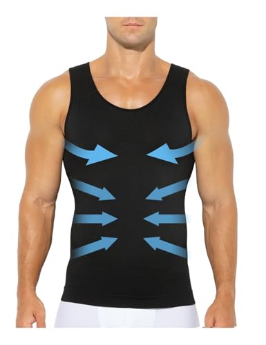 Casey Kevin Herren Kompressionsshirts Athletic Shapewear ärmellos Baselayer Unterhemd Funktionsshirts Herren Tank Tops für Männer Oberteil von Casey Kevin