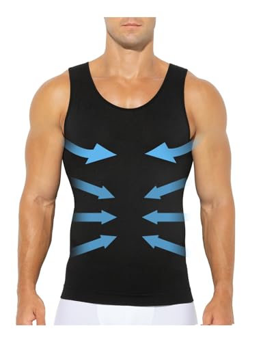 Casey Kevin Herren Kompressionsshirts Athletic Shapewear ärmellos Baselayer Unterhemd Funktionsshirts Herren Tank Tops für Männer Oberteil von Casey Kevin