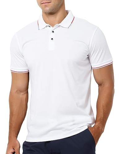 Casey Kevin Herren Poloshirt Baumwoll Kurzarm Golf Tennis Polo Shirts Atmungsaktives Outdoor Männer Sommer Sport Shirts mit Knopfleiste von Casey Kevin