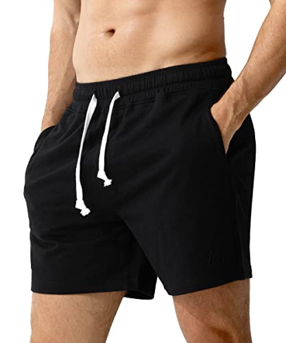 Casey Kevin Herren Bermuda Shorts Baumwolle Jogginghose Kurz Hosen Sporthose Trainingshose Sweatpants Tennishose Schlafshorts von Casey Kevin