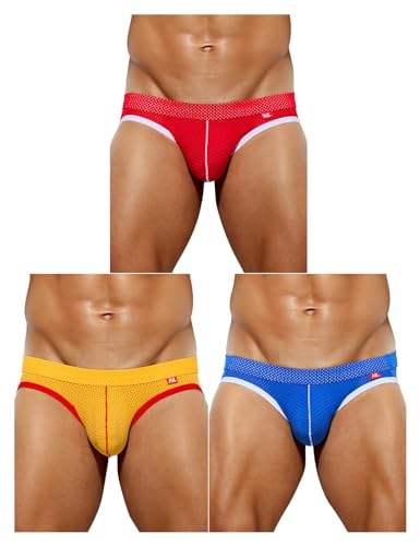 Casey Kevin Jockstrap Herren 3er Pack, Tanga Strings Männer Atmungsaktiv Sportunterwäsche 3D Bulge Pouch Athletic Unterwäsche Thong von Casey Kevin