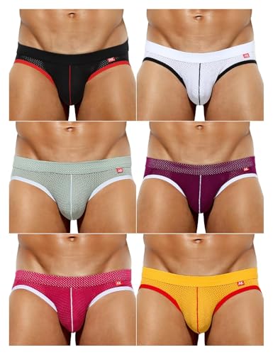 Casey Kevin Jockstrap Herren - 6er Pack, Tanga Strings Männer Atmungsaktiv Sportunterwäsche 3D Bulge Pouch Athletic Unterwäsche Thong 6er Pack von Casey Kevin