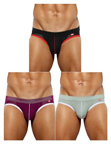 Casey Kevin Jockstrap Herren 3er Pack, Tanga Strings Männer Atmungsaktiv Sportunterwäsche 3D Bulge Pouch Athletic Unterwäsche Thong von Casey Kevin