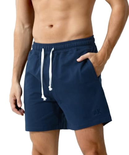 Casey Kevin Kurze Hose Herren Bermuda Shorts Baumwolle Jogginghose Sporthose Traininghose Tennishose Heim und Freizeit mit Reißverschluss von Casey Kevin