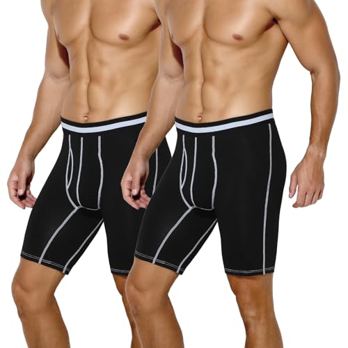 Casey Kevin Boxershorts Herren Lang | 95% Baumwolle | 2er Pack | Unterhosen Männer Lang von Casey Kevin