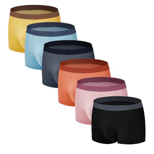 Casey Kevin 60er Kammgarn-Baumwolle | Boxershorts Herren Baumwolle 6er Pack | Kein Etikett | Einzeln Verpackt von Casey Kevin