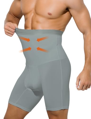 Casey Kevin Shapewear Boxershorts Herren Bauchweg Hose Männer Kompression Unterhose Unterhemd Hohe Taille Bauch Kontrolle Shorts, L von Casey Kevin