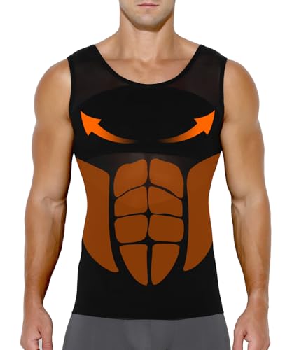 Casey Kevin Shapewear Herren Kompressionsshirt Elastische Bauchweg Unterhemd Herren Body Shaper Tank Top Ärmellos Casey Kevin Shapewear Herren Kompressionsshirt Elastische Bauchweg Unterhemd Herren Body Shaper Tank Top Ärmellos von Casey Kevin
