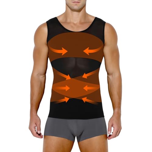 Casey Kevin Shapewear Herren Kompressionsshirt Elastische Bauchweg Unterhemd Herren Body Shaper Tank Top Ärmellos Casey Kevin Shapewear Herren Kompressionsshirt Elastische Bauchweg Unterhemd Herren Body Shaper Tank Top Ärmellos von Casey Kevin