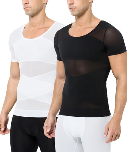 Casey Kevin Shapewear Unterhemd Herren, Kompressionsshirt Herren Body Shaper, Bauchweg Unterhemd Herren, Kompressionsunterwäsche Tank Top Herren, Shapewear T-Shirt von Casey Kevin