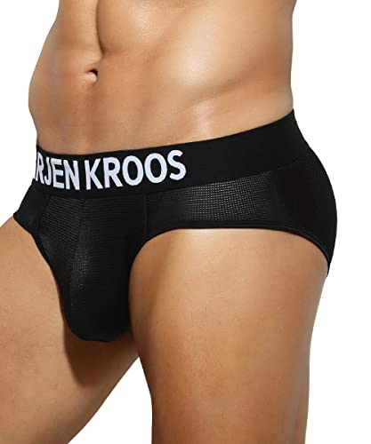 Casey Kevin Unterhosen Männer Eisseide Unterwäsche Herren Sport ohne Eingriff Atmungsaktive Sportslip Mesh Slip Breifs von Casey Kevin