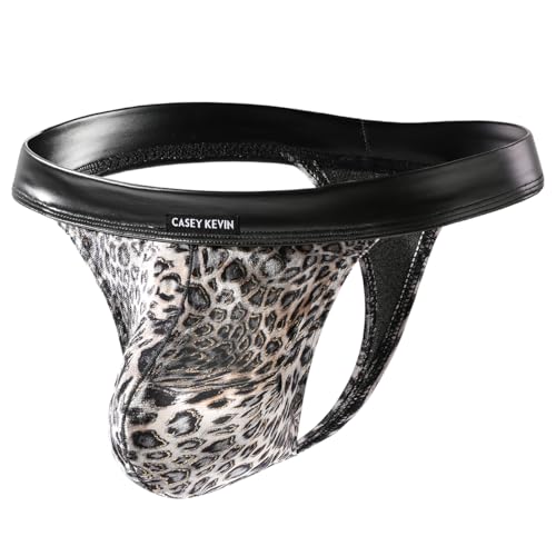 Casey Kevin String Herren Sexy Tanga Männer Unterwäsche Leopard G String Mit PU Leder Gürtel Casey Kevin String Herren Sexy Tanga Männer Unterwäsche Leopard G String Mit PU Leder Gürtel von Casey Kevin
