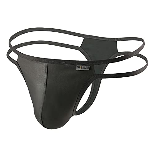 Casey Kevin String Tanga Männer PU Leder Herren String Wetlook G-String Herren-Strings S-XL von Casey Kevin