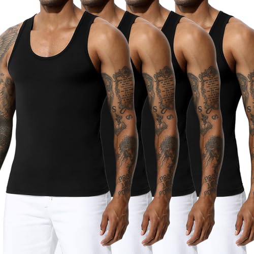 Casey Kevin Unterhemd Herren 4er Pack Tank Top Männer Ärmellos Tanktop für Herren von Casey Kevin