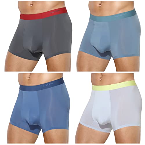 Casey Kevin Unterhosen Männer 4er-Pack, Ice Boxershorts für Herren, Glatt und Atmungsaktiv von Casey Kevin