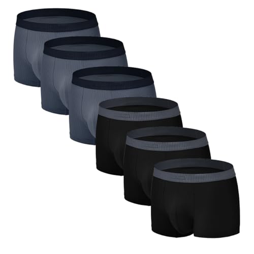 Casey Kevin 60er Kammgarn-Baumwolle | Boxershorts Herren Baumwolle 6er Pack | Kein Etikett | Einzeln Verpackt von Casey Kevin