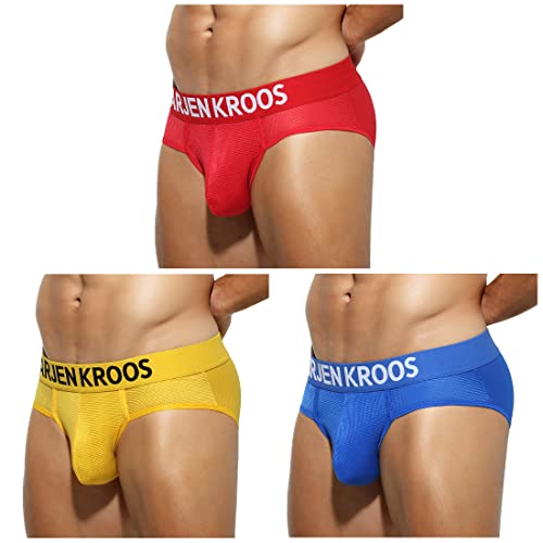 Casey Kevin Unterhosen Männer Eisseide 3er Pack Unterwäsche Herren Sport ohne Eingriff Atmungsaktive Sportslip Mesh Slip von Casey Kevin