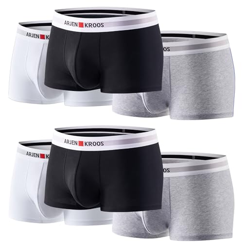 Casey Kevin Unterhosen Männer Retroshorts Herren Unterwäsche Herren Boxershorts aus Gekämmter Baumwolle, Keine kratzenden Etiketten von Casey Kevin