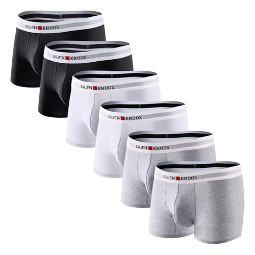 Casey Kevin 60er Kammgarn-Baumwolle | Boxershorts Herren Baumwolle 6er Pack | Kein Etikett | Einzeln Verpackt von Casey Kevin