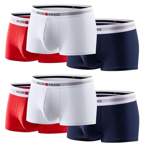 Casey Kevin Unterhosen Männer Retroshorts Herren Unterwäsche Herren Boxershorts aus Gekämmter Baumwolle, Keine kratzenden Etiketten von Casey Kevin