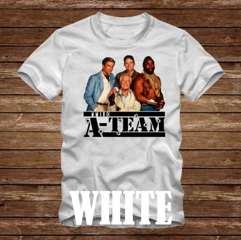 A-Team Charaktere T-Shirt - Erwachsene Größen Spaß 80Er Jahre Tv Herr T Ba Baracus Laufen Gmc Hannibal Gesicht Verrückt Murdock 434 von CaseysQualityPrints