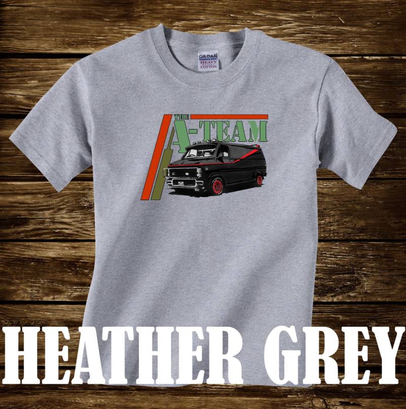 A-Team Van Tshirt - Erwachsene Größen Spaß 80Er Jahre Tv Herr T Ba Baracus Laufen Gmc Hannibal Gesicht Verrückt Murdock 433 von CaseysQualityPrints