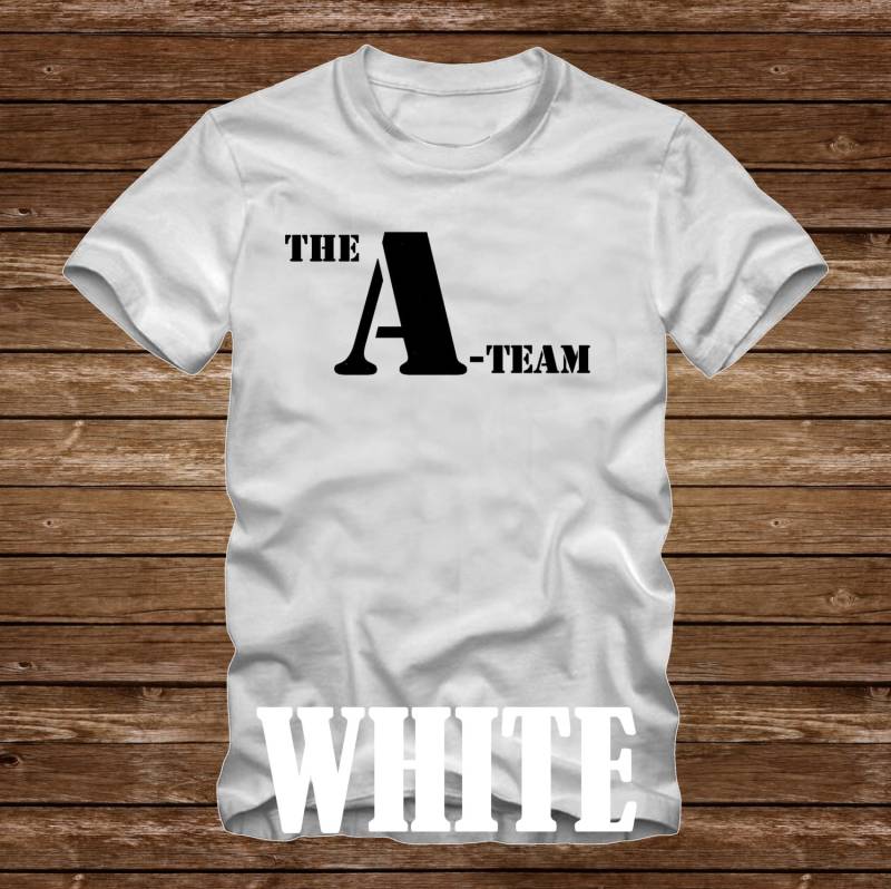 Die A-Team Schablone Tshirt - Erwachsene Größen Spaß 80Er Jahre Tv Herr T Ba Baracus Hannibal Gesicht Verrückt Murdock 431 von CaseysQualityPrints