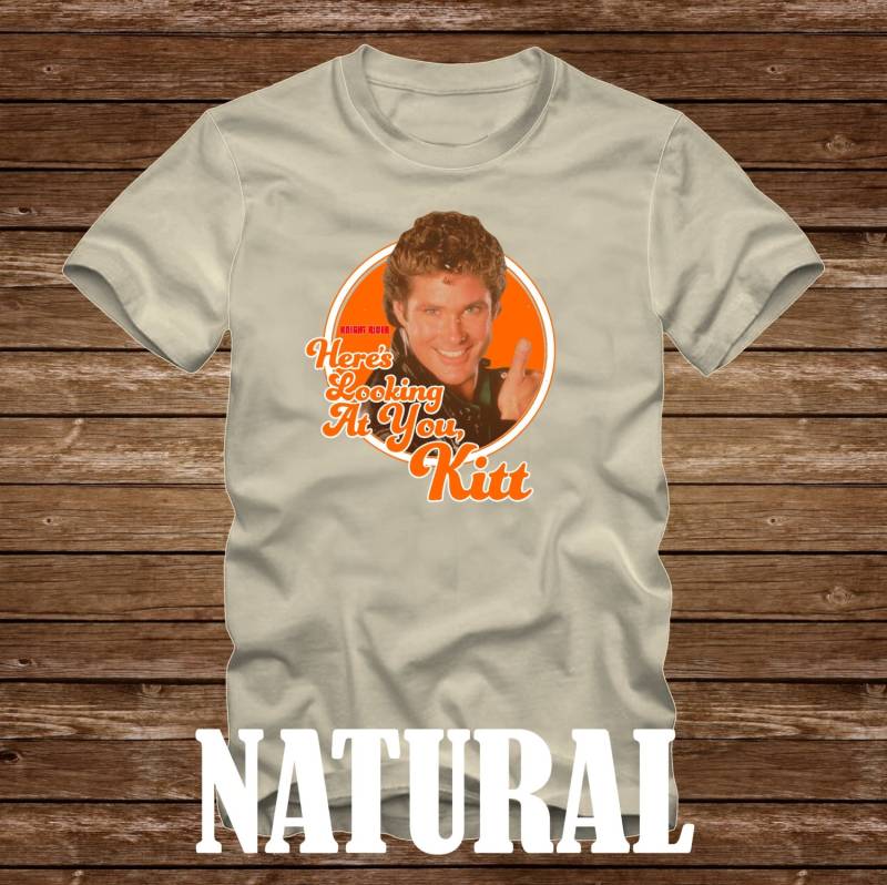 Hier Looking At You Kitt - Knight Rider T-Shirt Spaß 80Er Jahre Tshirt Erwachsene Größen Michael David Hasselhoff 1982 Pontiac Trans Am -414 von CaseysQualityPrints