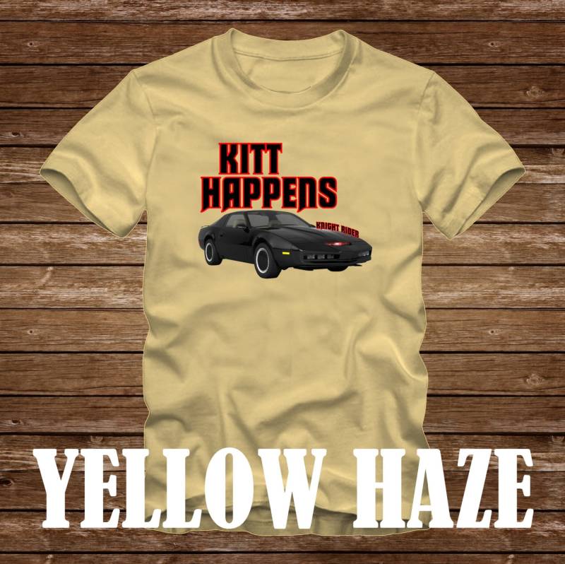 Kitt Happens - Knight Rider T-Shirt Spaß 80Er Jahre Tshirt Erwachsene Größen S-3xl Viele Farben- Michael David Hasselhoff 1982 Pontiac Trans Am -411 von CaseysQualityPrints