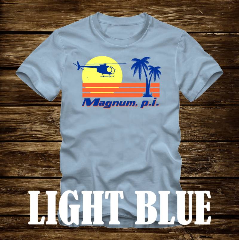 Magnum P.i. Beach Scene Tshirt - Erwachsene Größen Fun 80S Tv Ferrari Hawaii Tom Selleck Pi -426 von CaseysQualityPrints