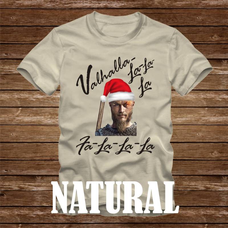 Valhalla La T-Shirt - Erwachsene Größen S-3xl Wikinger Tv Fröhliche Weihnachten Ragnar König Helm von CaseysQualityPrints