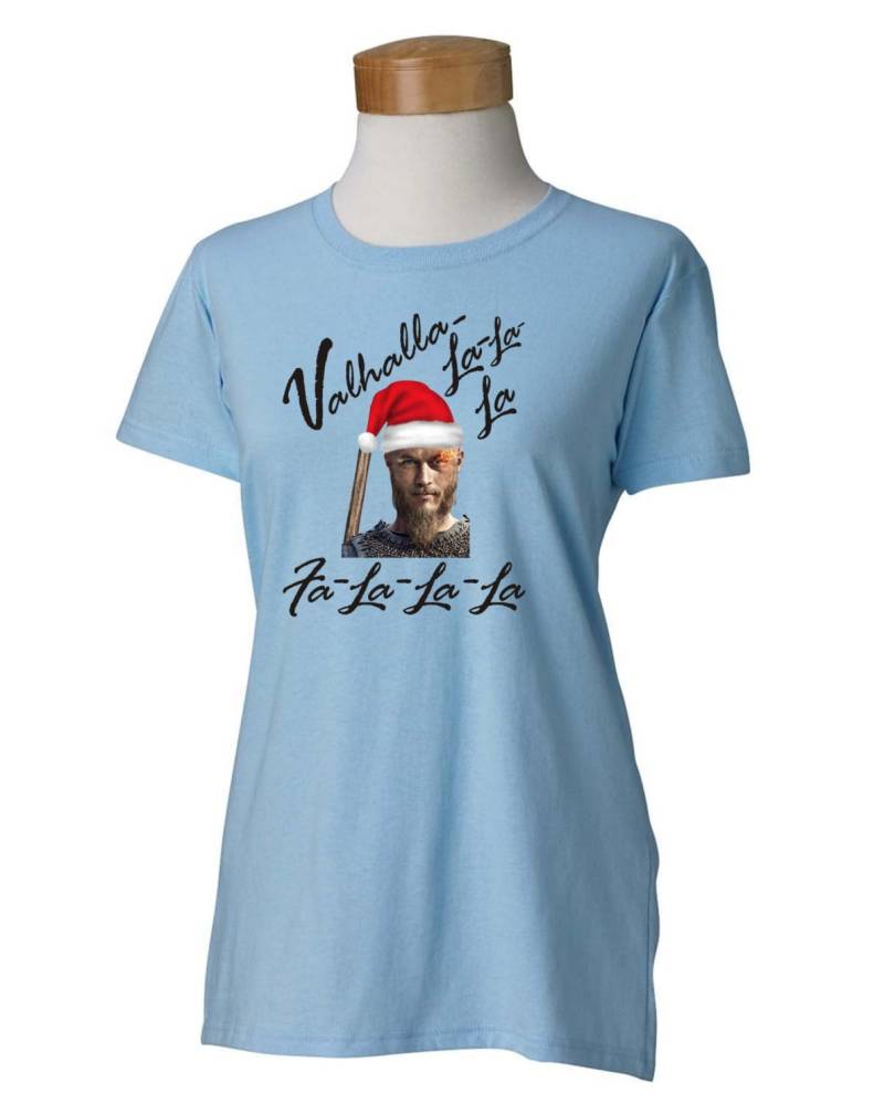 Valhalla La T-Shirt - Erwachsene Herren & Damen Größen S-3xl Viele Farben Weihnachten König Ragnar Wikinger Helm Hut Urlaub von CaseysQualityPrints