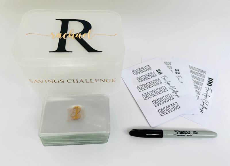 100 Envelope Savings Challenge Box Kit | Geldumschlag Cash Stuffing Haushaltsbuch Haushaltsplaner Geldbörsensystem Individuell von CashQueensAustralia