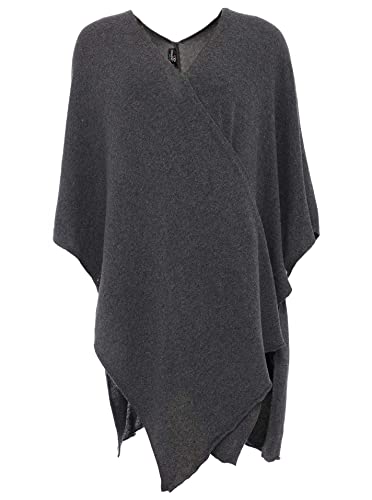 Cashmere Dreams Poncho-Schal mit Kaschmir - Hochwertiges Cape für Damen - XXL Umhängetuch und Tunika mit Ärmel - Strick-Pullover - Sweatshirt - Stola für Sommer und Winter Zwillingsherz - ant von Cashmere Dreams