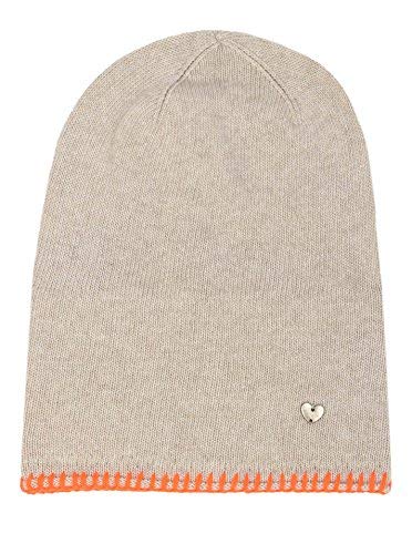 Cashmere Dreams Zwillingaherz Slouch-Beanie-Mütze mit Kaschmir - Hochwertige Strickmütze für Damen - Herz - Häkel-Rand - One Size - warm und weich im Sommer Herbst und Winter von Cashmere Dreams