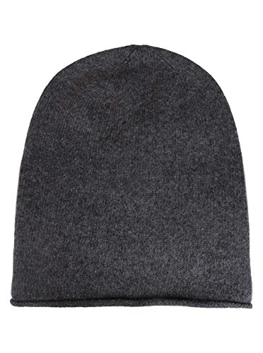 Zwillingherz Slouch-Beanie-Mütze mit Kaschmir - Hochwertige Strickmütze für Damen Mädchen Jungen - Hat - Unisex - One Size - warm und weich im Sommer Herbst und Winter Zwillingsherz (ant) von Cashmere Dreams