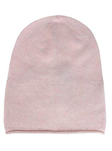 Zwillingsherz Slouch-Beanie-Mütze mit Kaschmir - Hochwertige Strickmütze für Damen Mädchen Jungen - Hat - Unisex - One Size - warm und weich im Sommer Herbst und Winter Zwillingsherz (rosa) von Cashmere Dreams