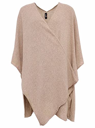 Cashmere Dreams Poncho-Schal mit Kaschmir - Hochwertiges Cape für Damen - XXL Umhängetuch und Tunika mit Ärmel - Strick-Pullover - Sweatshirt - Stola für Sommer und Winter Zwillingsherz - d.bei von Cashmere Dreams