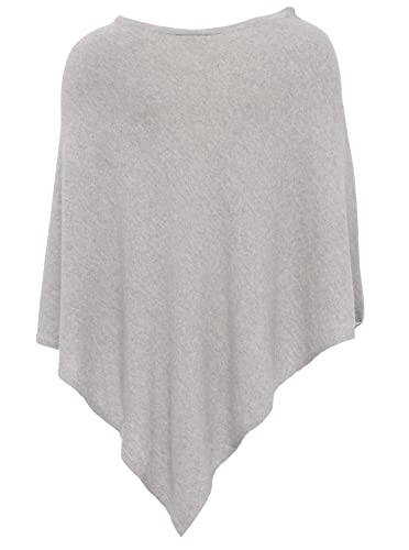 Cashmere Dreams Zwillingsherz Poncho-Schal aus Baumwolle - Hochwertiges Cape für Damen - XXL Umhängetuch und Tunika - Strick-Pullover - Sweatshirt - Stola für Sommer und Winter hgr von Cashmere Dreams