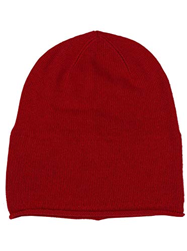 Zwillingherz Slouch-Beanie-Mütze mit Kaschmir - Hochwertige Strickmütze für Damen Mädchen Jungen - Hat - Unisex - One Size - warm und weich im Sommer Herbst und Winter Zwillingsherz (rot) von Cashmere Dreams
